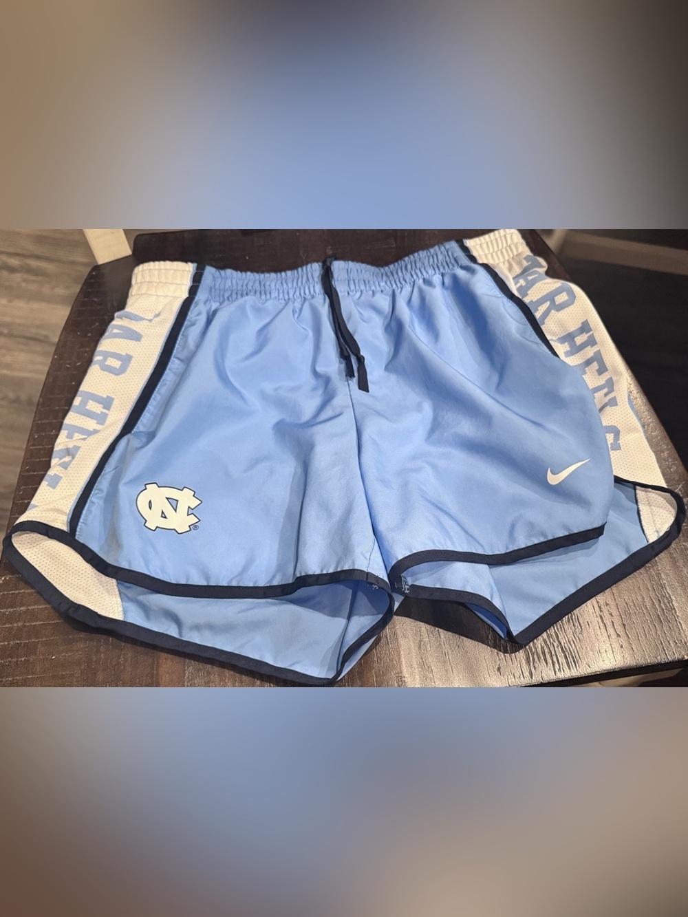 Nike Light Blue Dri-FIT Athletic Shorts-UNC TAR HEELS-Small